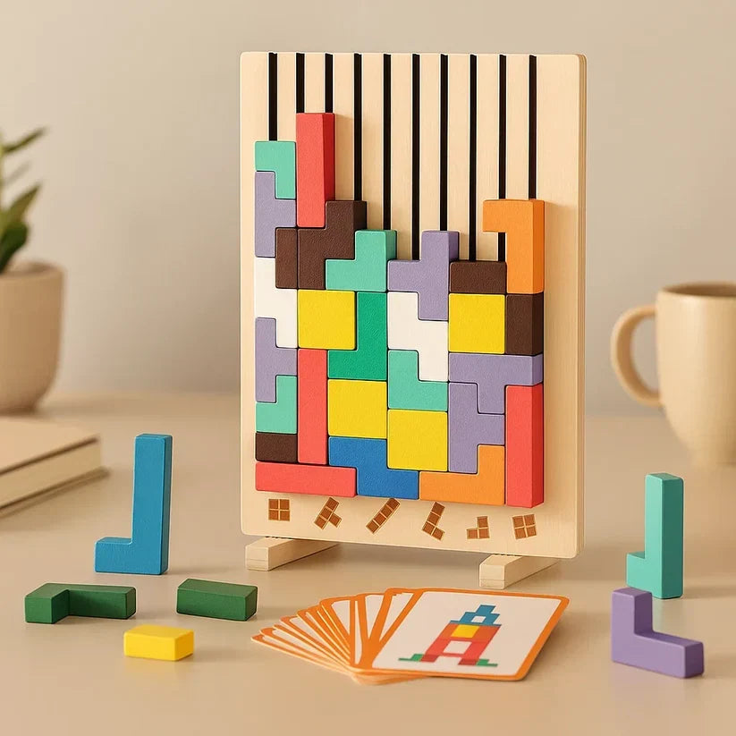 Drewniana Gra Tetris – Idealna na Przerwę w Pracy