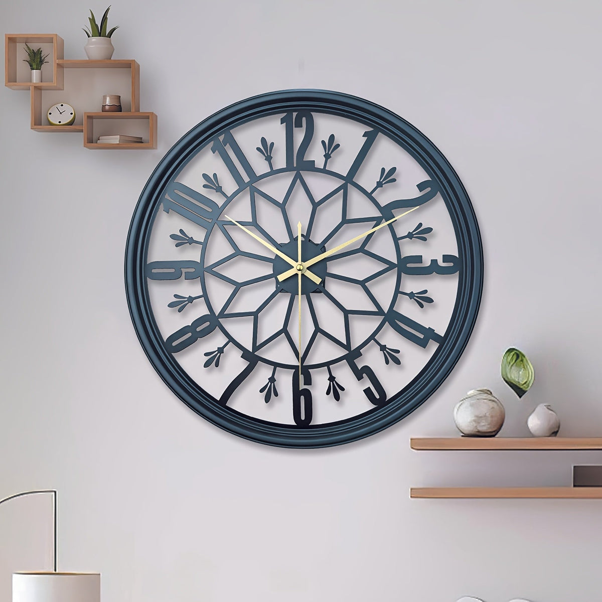 Cichy Zegar Vintage – Elegancki Akcent na Ścianę