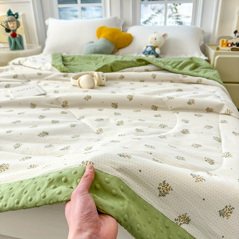 Lekki Kwiatowy Letni Koc dla Oddychającego Komfortu Snu