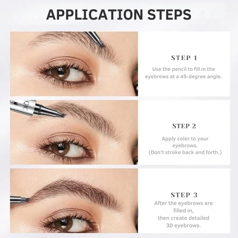 Wodoodporny ołówek do brwi microblading z 4-czopowym designem