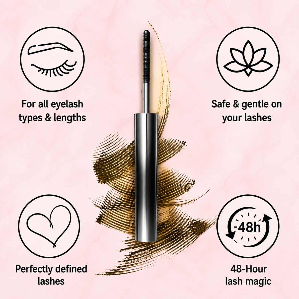 Wodoodporna Mascara | Natychmiastowa Objędność | Precyzyjny Pędzel Bez Sklejenia