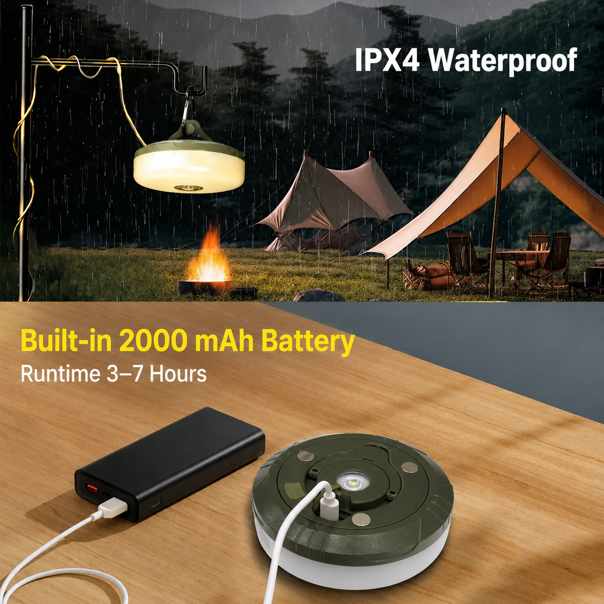 Lampka kempingowa 10m RGB – Zwiększ atmosferę i bezpieczeństwo na każdej przygodzie