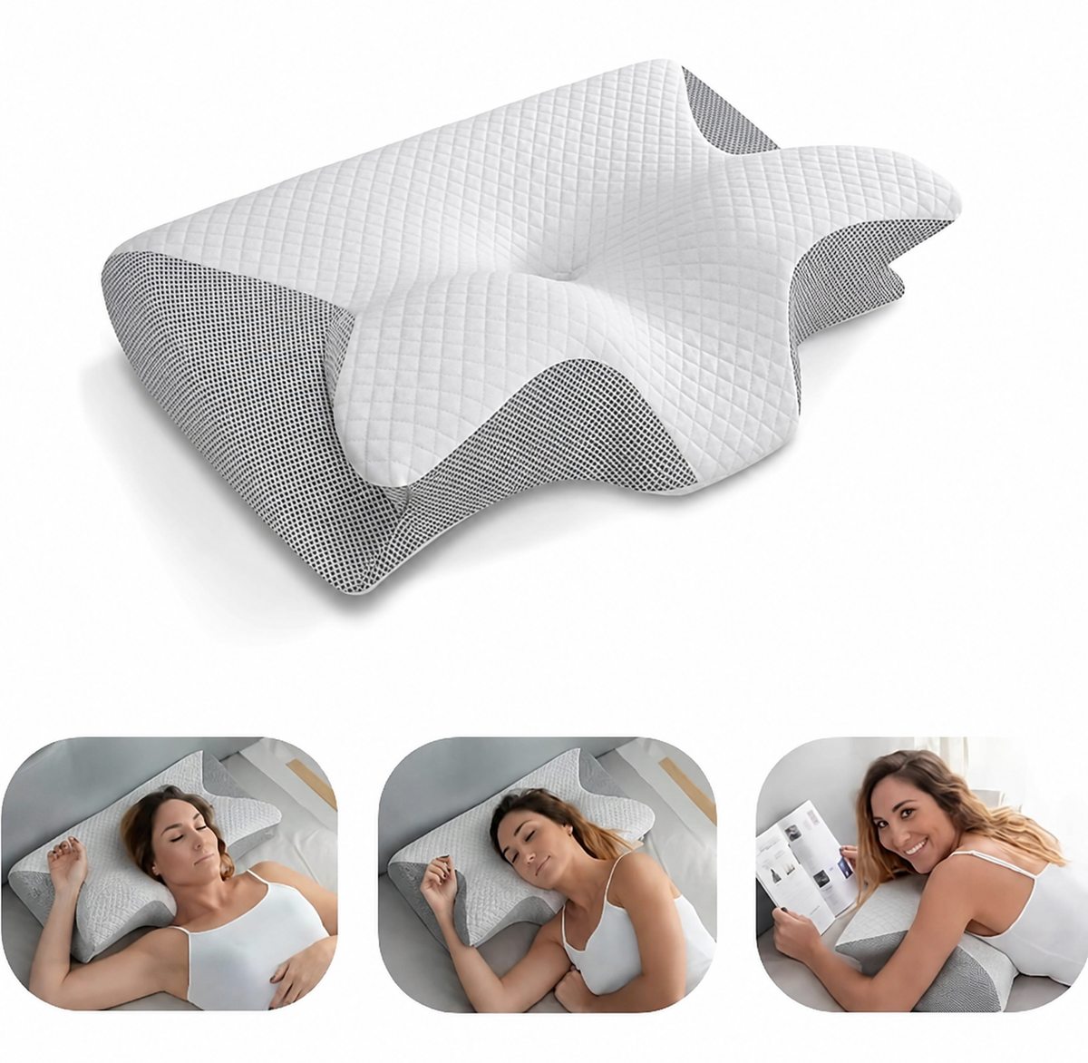 Ortopedyczna Poduszka z Pianki Memory Foam do Wsparcia Szyi i Komfortu