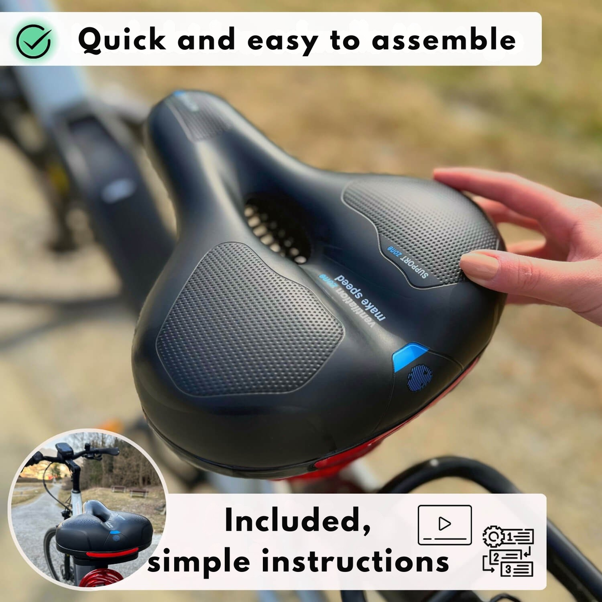Ergonomiczne Siodełko Rowerowe | Design z Amortyzacją
