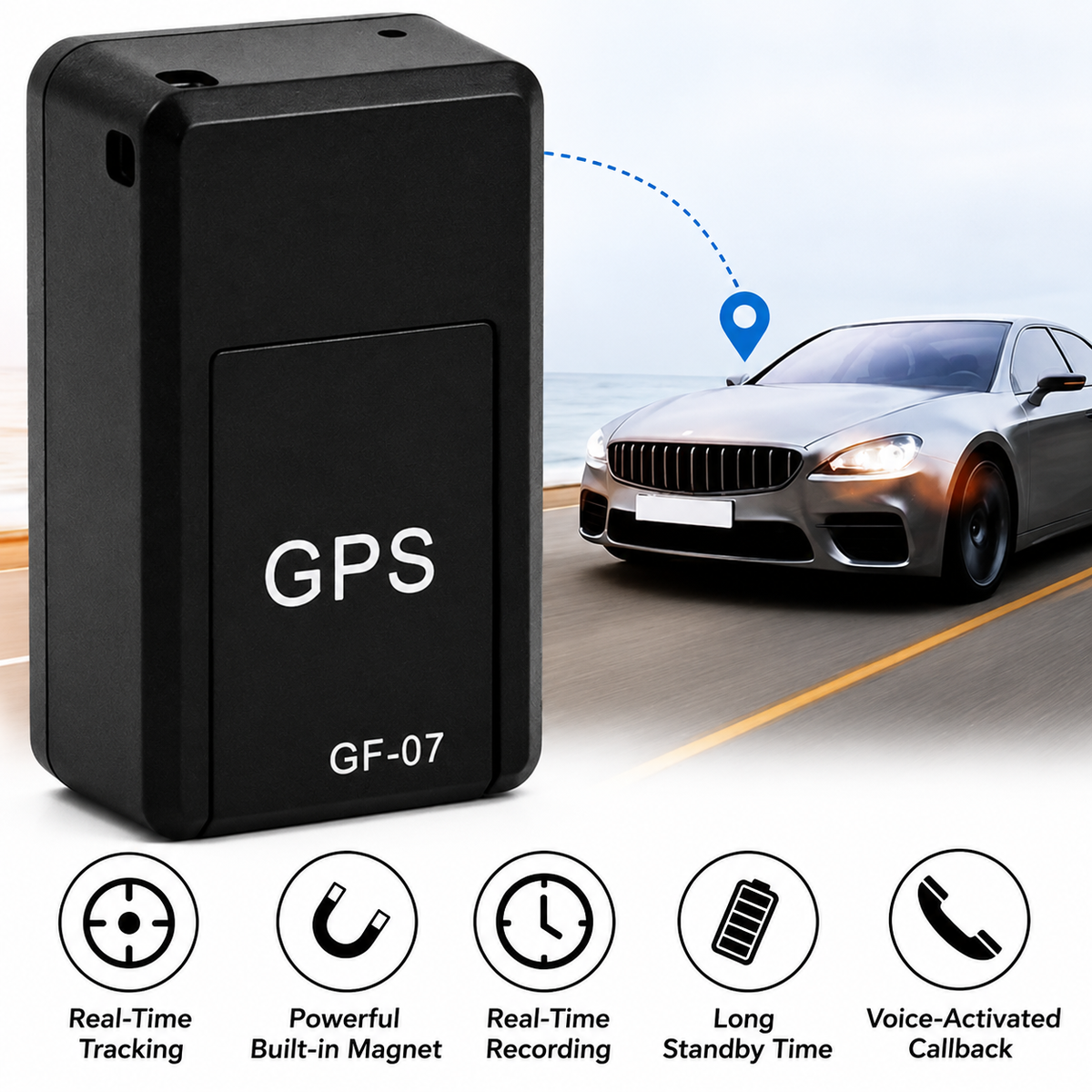 Mini GPS Tracker | Brak wymagań subskrypcyjnych | Śledzenie w czasie rzeczywistym | Magnetyczny i dyskretny design