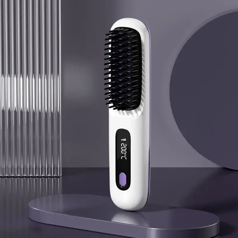 Prostownica do włosów | Technologia ceramiczna z jonami | Ładowana przez USB z kontrolą LCD
