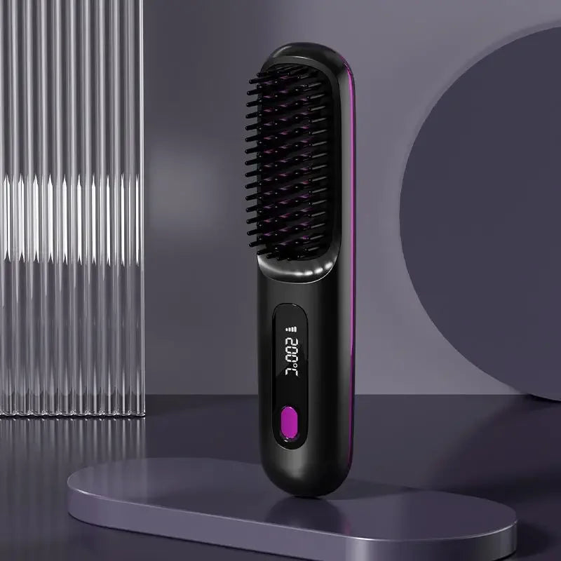 Prostownica do włosów | Technologia ceramiczna z jonami | Ładowana przez USB z kontrolą LCD