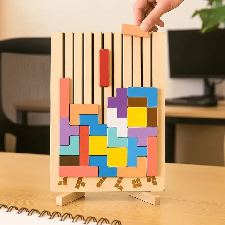 Drewniana Gra Tetris – Idealna na Przerwę w Pracy