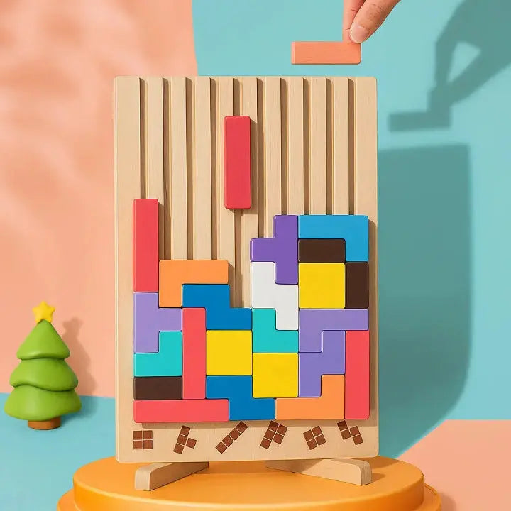 Drewniana Gra Tetris – Idealna na Przerwę w Pracy