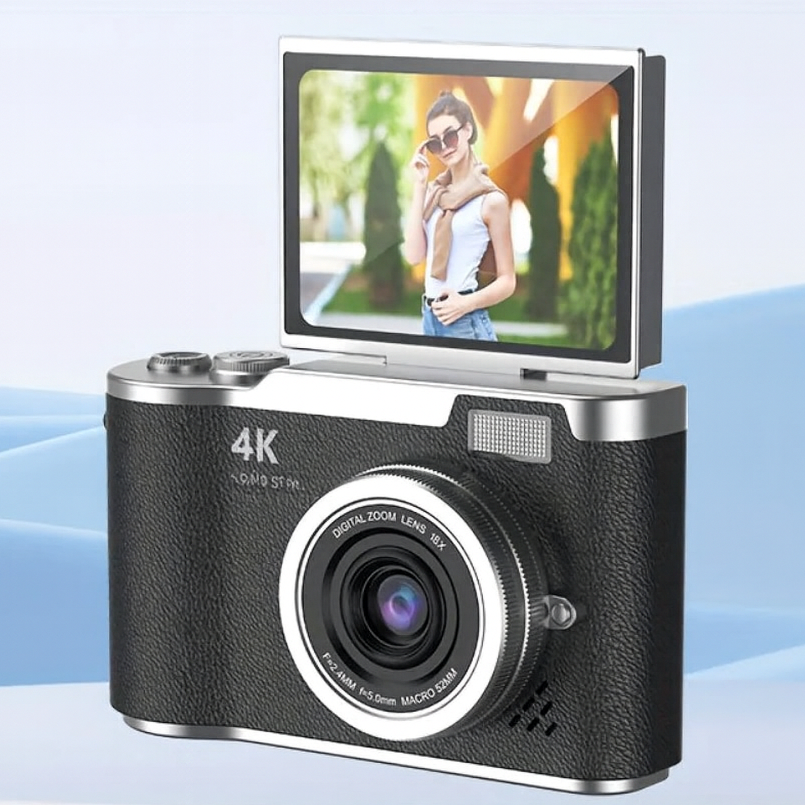 Kamera cyfrowa 4K do vlogowania z obrotowym ekranem dla dorosłych