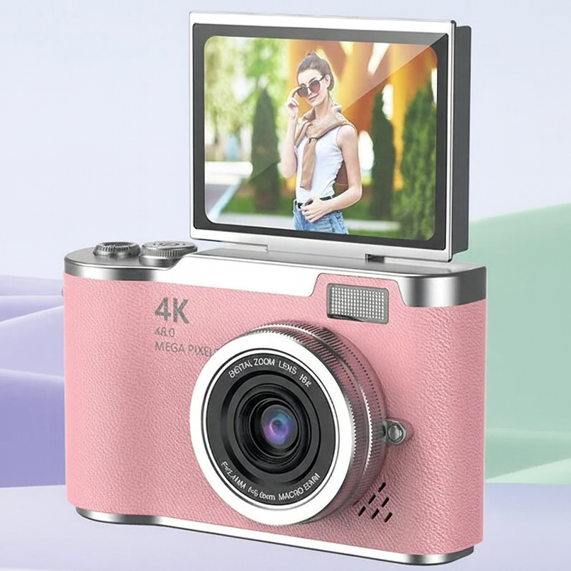 Kamera cyfrowa 4K do vlogowania z obrotowym ekranem dla dorosłych