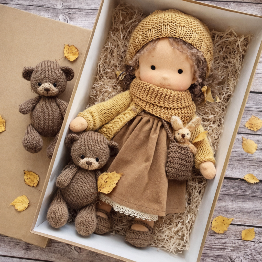Kreatywna Lalka Tkaninowa w Stylu Waldorf dla Dzieci