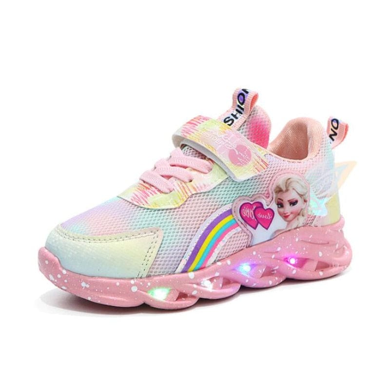 Kolorowe Sneakersy z Brokatem - Buty z Podświetleniem dla Młodych Odkrywców