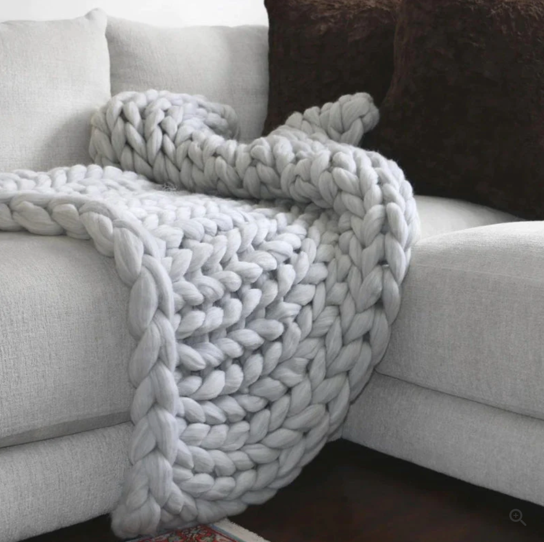 Premium Wełniany Koc Merino – Przytulny i Luksusowy – Ponadczasowa Jakość