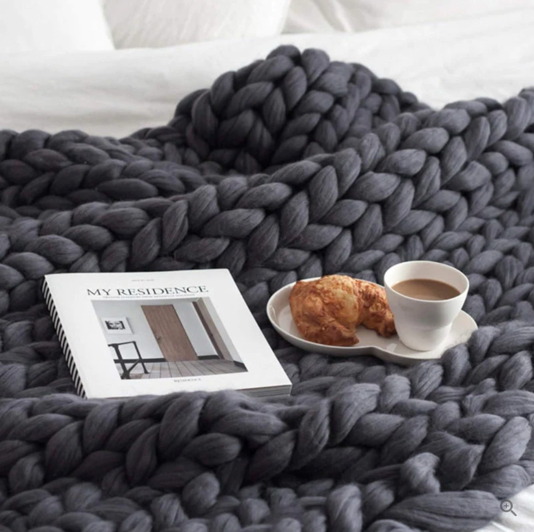 Premium Wełniany Koc Merino – Przytulny i Luksusowy – Ponadczasowa Jakość