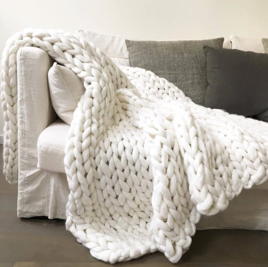 Premium Wełniany Koc Merino – Przytulny i Luksusowy – Ponadczasowa Jakość