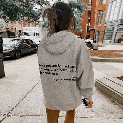 Hoodie "Droga Osobo Za Mną"