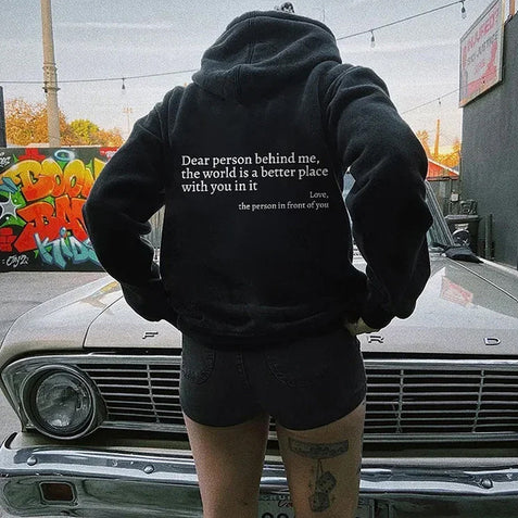 Hoodie "Droga Osobo Za Mną"