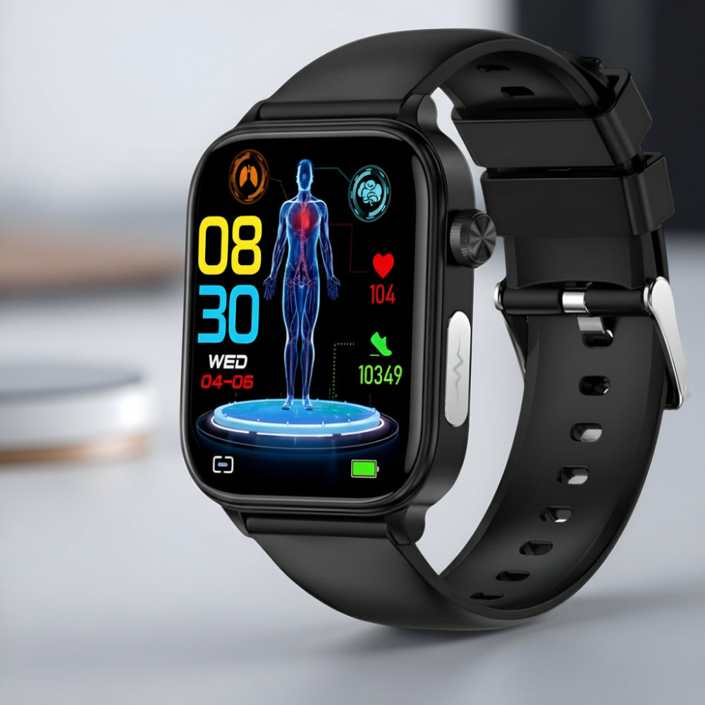 Inteligentny zegarek fitness z monitorowaniem zdrowia, śledzeniem tętna, krokomierzem i GPS