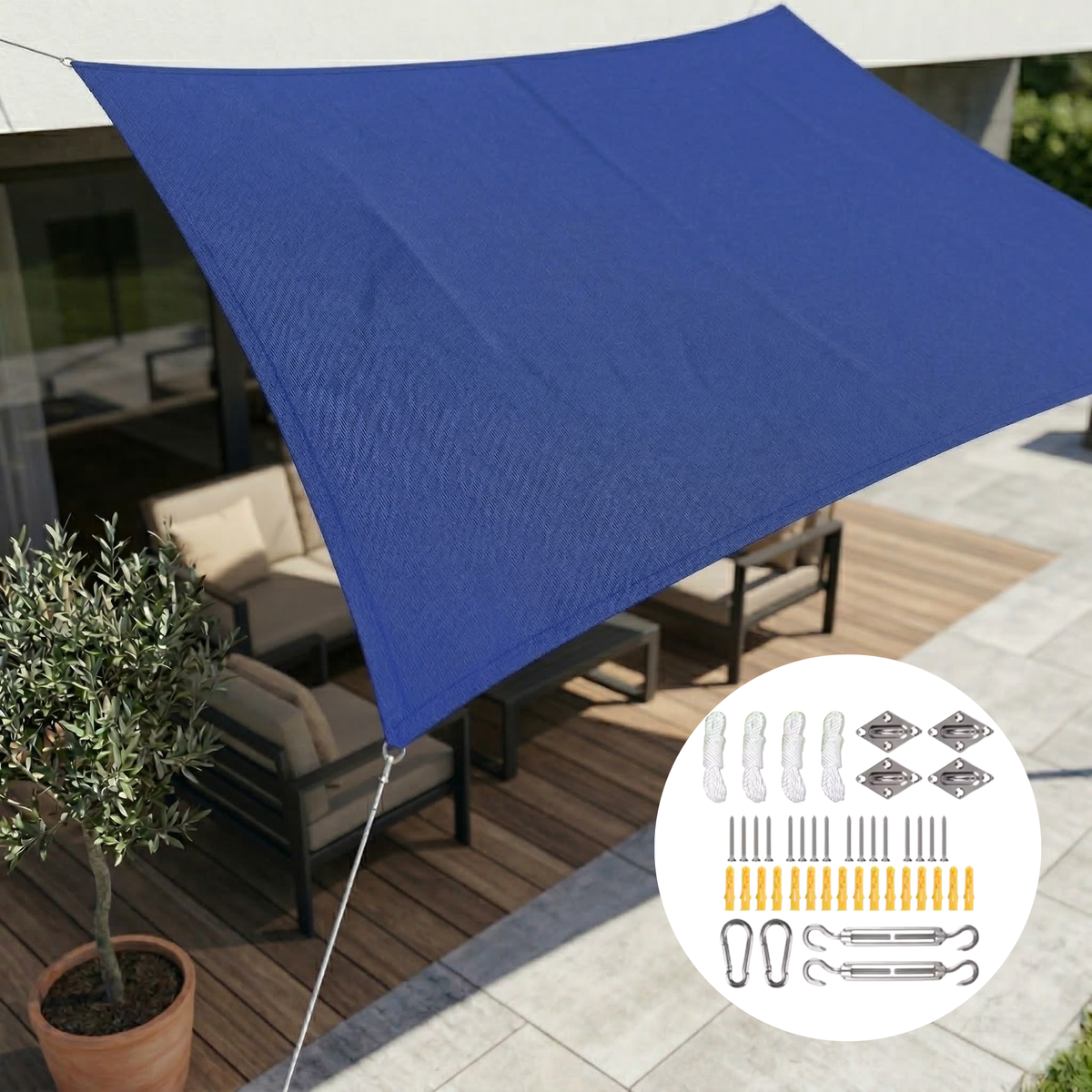 Prostokątny Wodoodporny Parasol | Tkanina Zewnętrzna | Ochrona UV