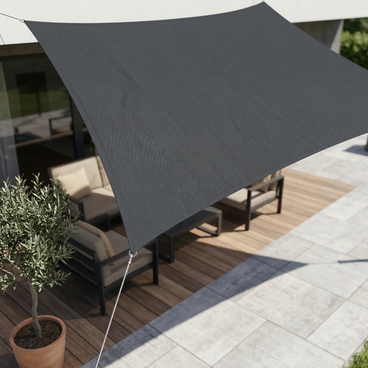 Prostokątny Wodoodporny Parasol | Tkanina Zewnętrzna | Ochrona UV