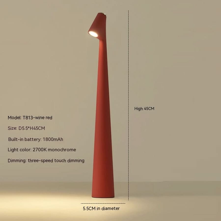 Bezprzewodowa, ściemniana lampa stołowa LED | Metalowa obudowa | Akumulator ładowany z czasem pracy do 20 godzin