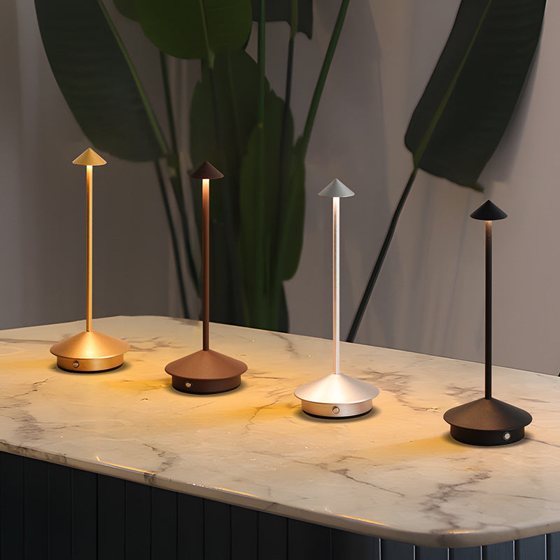 Lampa stołowa | Bezprzewodowy design | Dotykowy przycisk ściemniacza i ładowanie USB