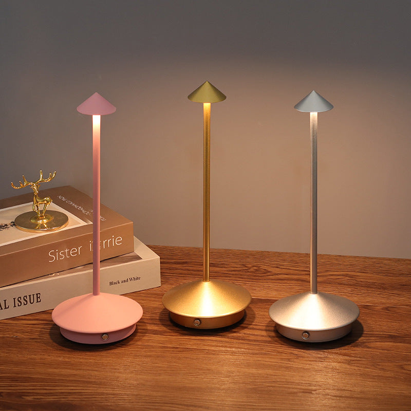 Lampa stołowa | Bezprzewodowy design | Dotykowy przycisk ściemniacza i ładowanie USB