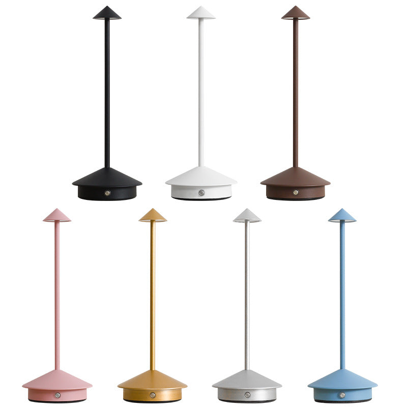 Lampa stołowa | Bezprzewodowy design | Dotykowy przycisk ściemniacza i ładowanie USB