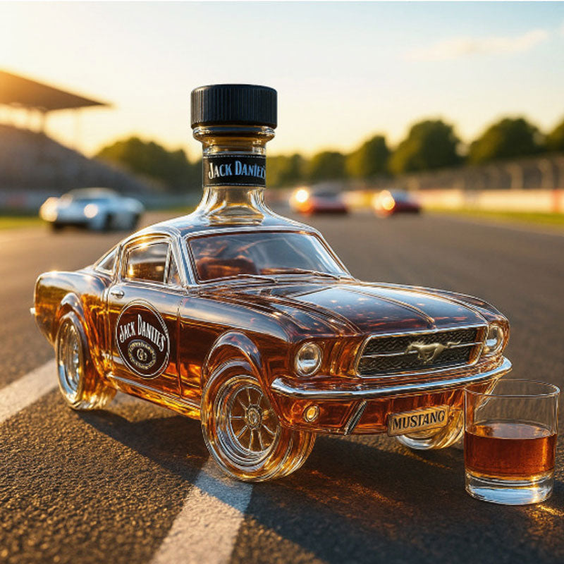 Butelka Whiskey | Dekanter inspirowany Mustangiem | Złożony design szklany | Idealny do domowego baru