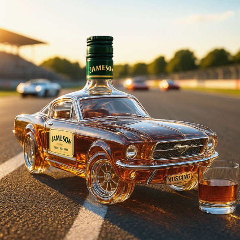 Butelka Whiskey | Dekanter inspirowany Mustangiem | Złożony design szklany | Idealny do domowego baru