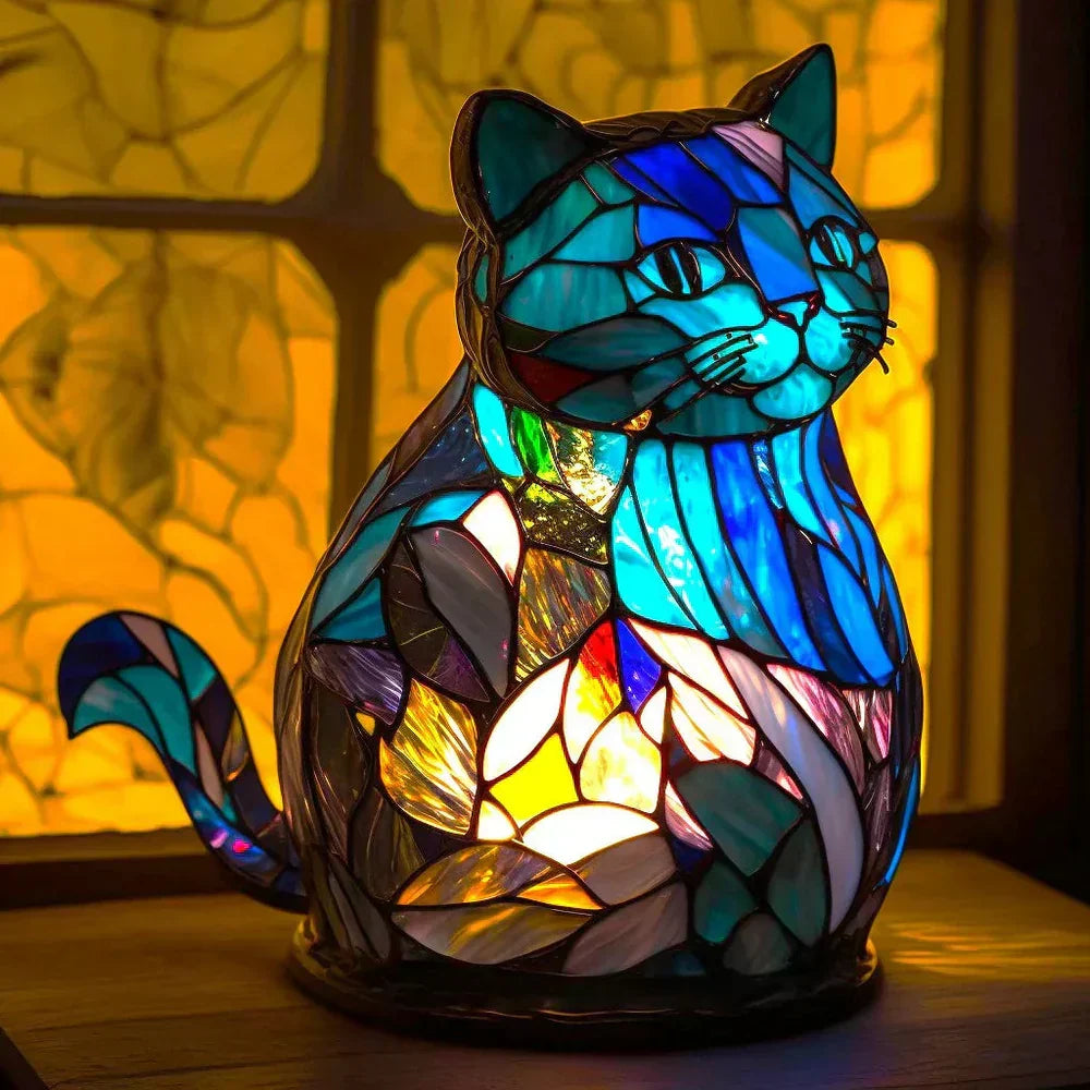 Unikalna Lampa ze Szkła Witrażowego z Motywem Zwierząt do Wyjątkowej Dekoracji Wnętrz