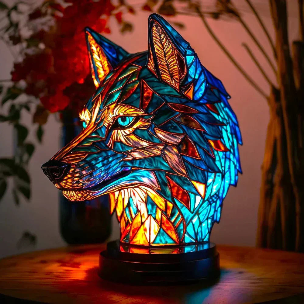 Unikalna Lampa ze Szkła Witrażowego z Motywem Zwierząt do Wyjątkowej Dekoracji Wnętrz