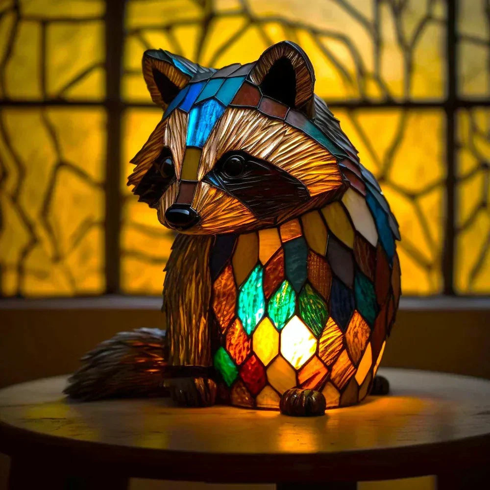 Unikalna Lampa ze Szkła Witrażowego z Motywem Zwierząt do Wyjątkowej Dekoracji Wnętrz