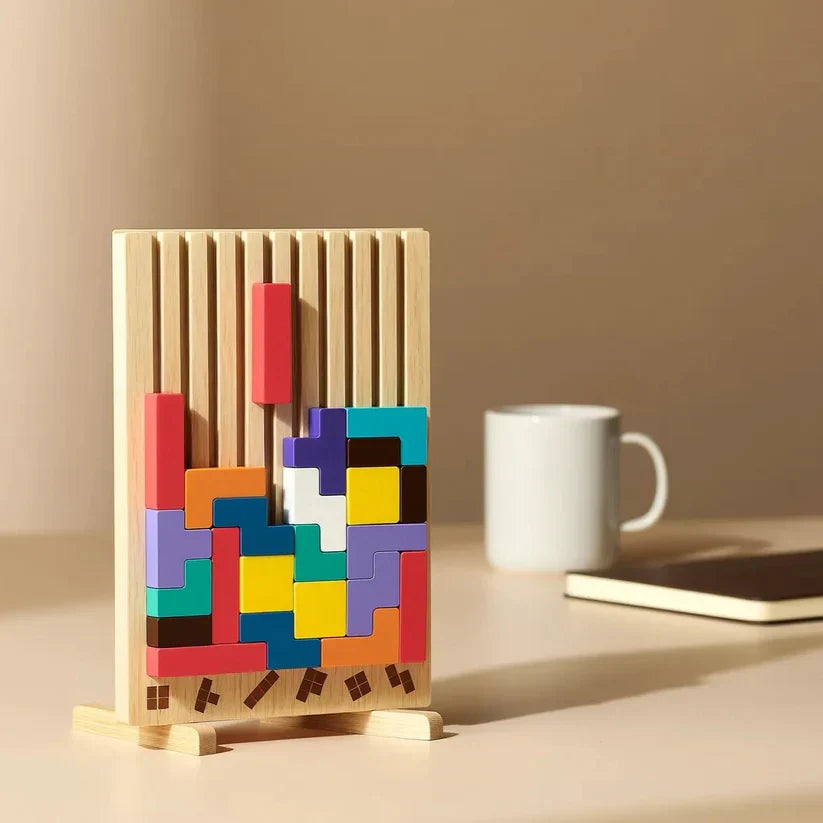 Drewniana Gra Tetris – Idealna na Przerwę w Pracy
