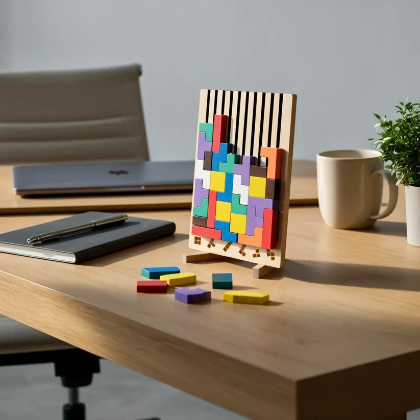Drewniana Gra Tetris – Idealna na Przerwę w Pracy