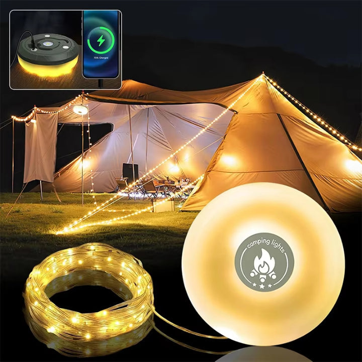 Lampka kempingowa 10m RGB – Zwiększ atmosferę i bezpieczeństwo na każdej przygodzie