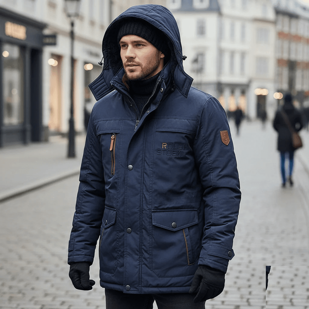 Kurtka Parka z Ocieplanym Fleece'em Odporna na Wiatr