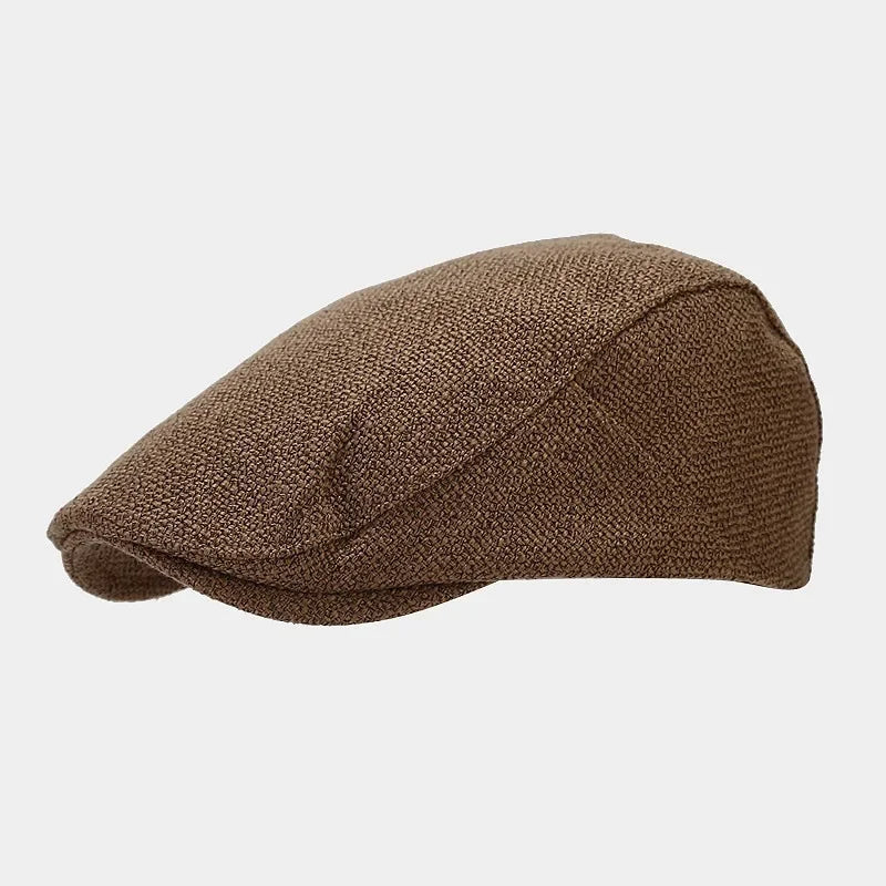 Męski Letni Beret Lnian