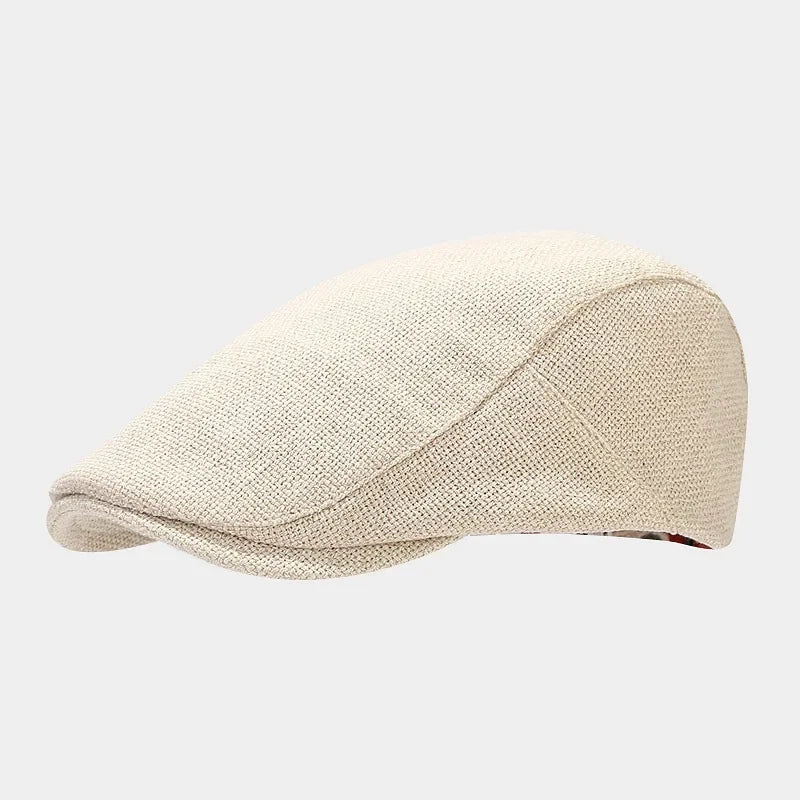 Męski Letni Beret Lnian
