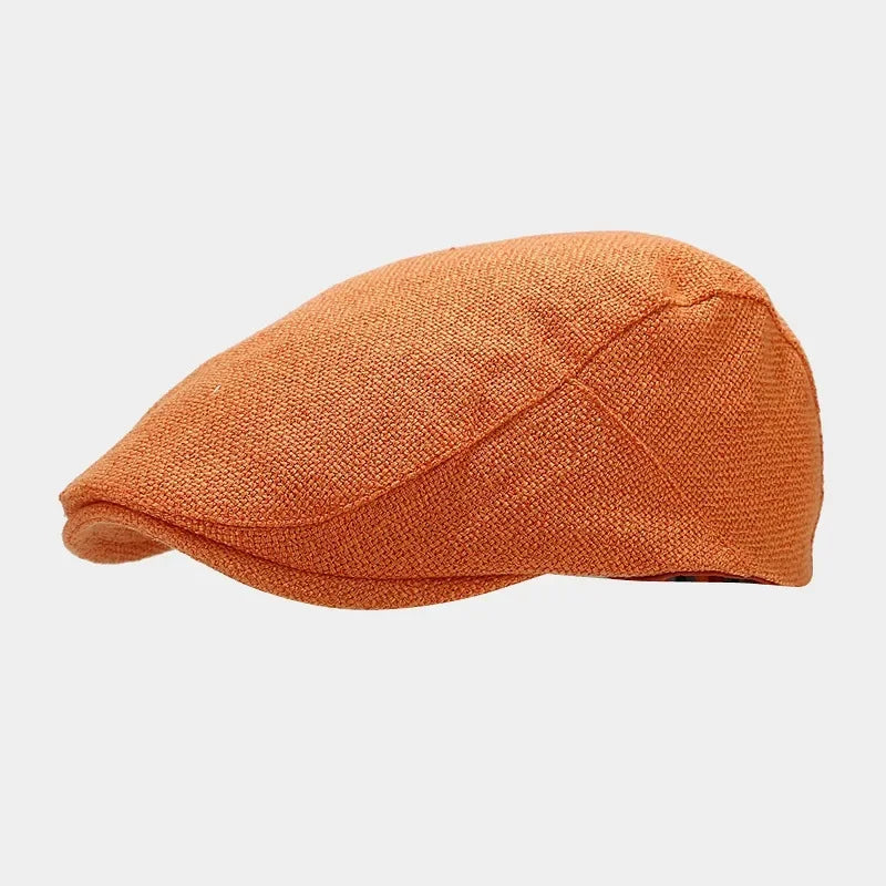 Męski Letni Beret Lnian