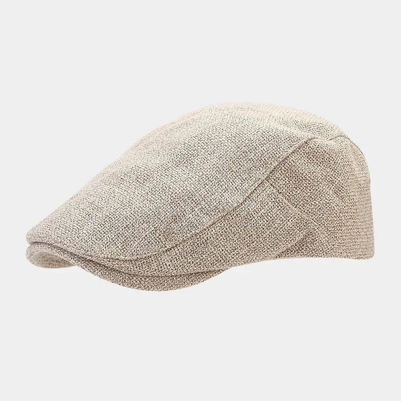 Męski Letni Beret Lnian