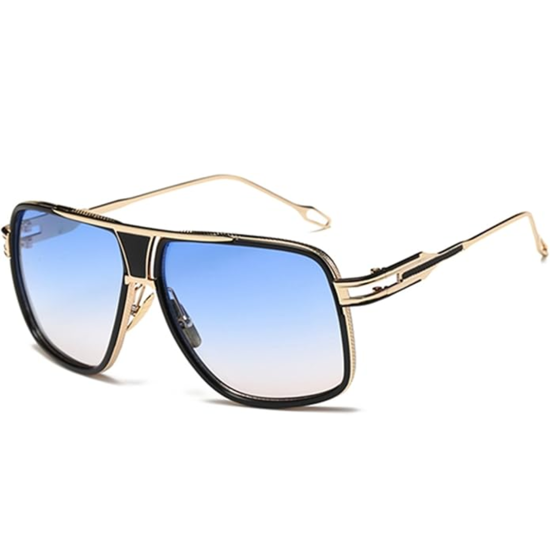 Męskie okulary przeciwsłoneczne aviator z ramką ze stopu i ochroną UV