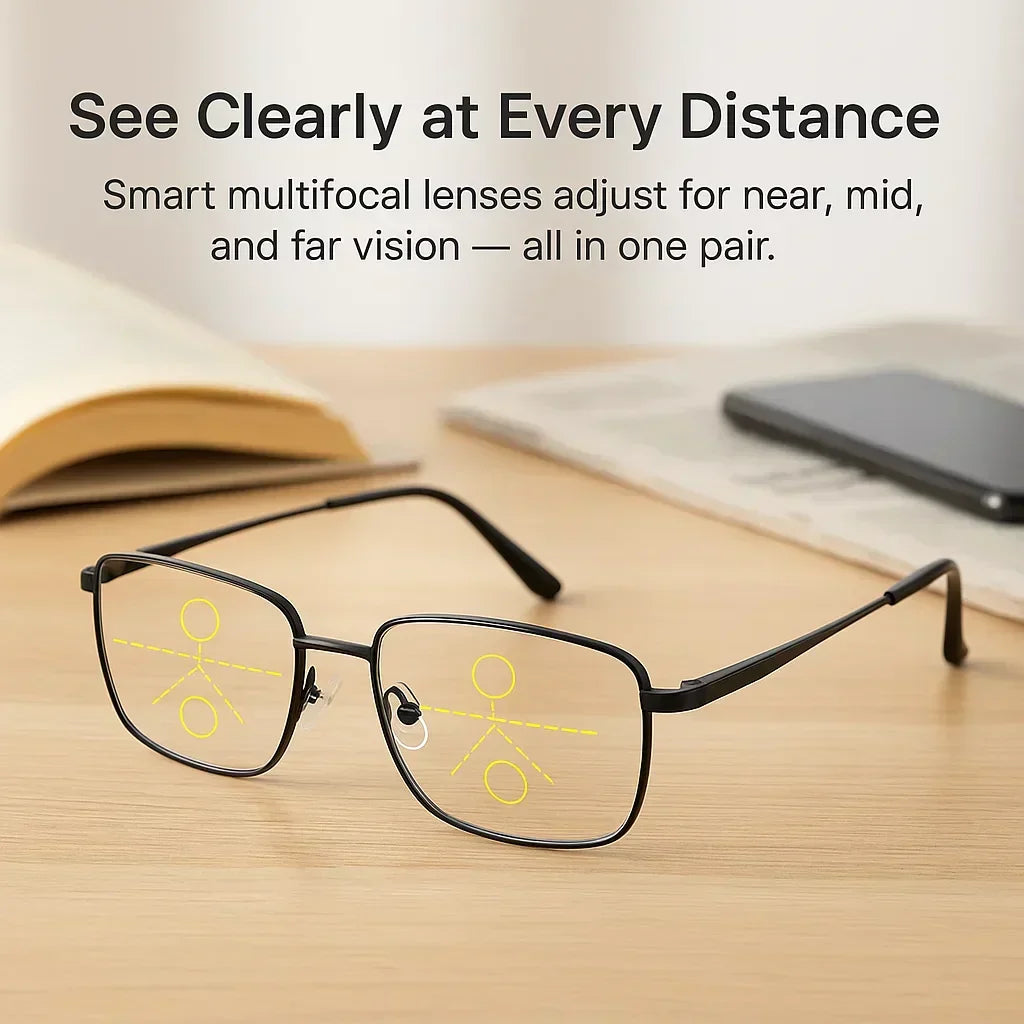 Progresywne Okulary Multifokalne dla Wyraźnego Widzenia - Inteligentny Niemiecki Design do Codziennego Użytku